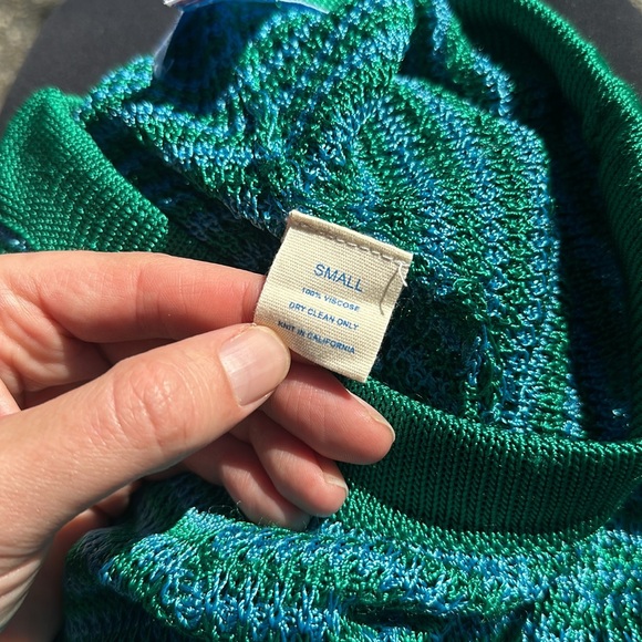 Calle Del Mar Crochet Striped Pants Sz Small - Picture 4 of 4